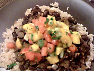 Description: Brasilian Black Beans Mango Salza-Dinner-4x6-